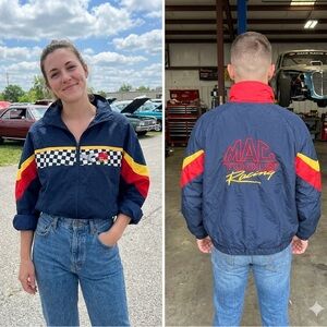 Vintage MAC TOOLS Racing Windbreaker Jacket Medium